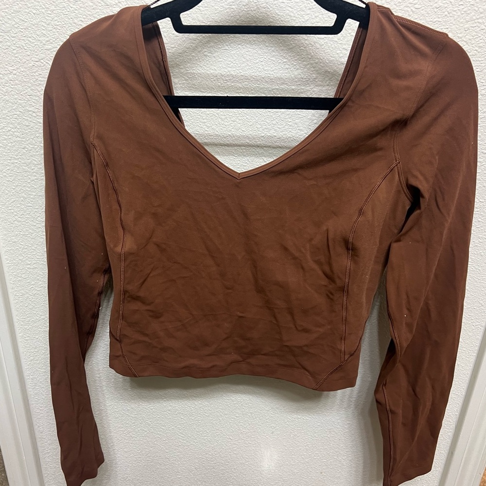 Lululemon Roasted Brown Align Shirt -Size 8